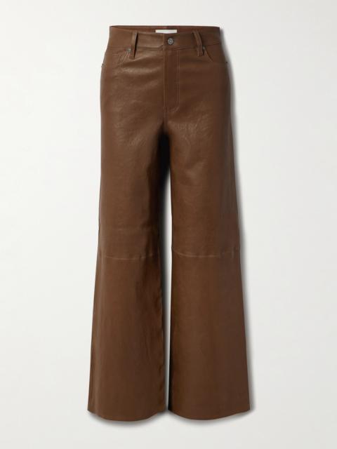 Le Slim Palazzo Leather High-rise Wide-leg Pants