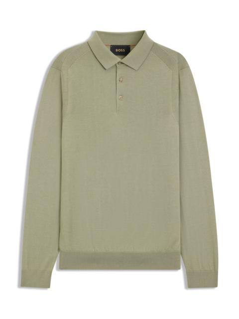 POLO SWEATER IN WOOL, SILK AND CASHMERE