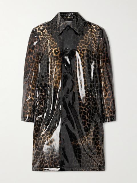 Leopard-print Vinyl Coat