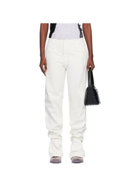 White Sculptural Jeans