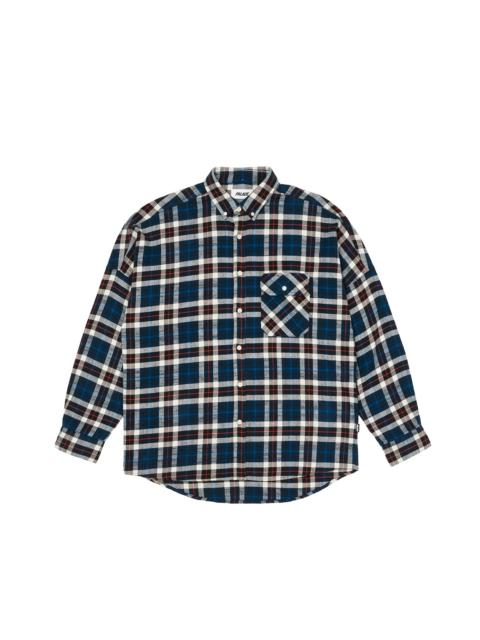 FLANNEL DROP SHOULDER SHIRT NAVY