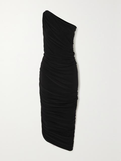 Diana One-shoulder Ruched Stretch-jersey Gown