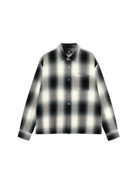 Stussy Loose Weave Plaid Shirt Grey