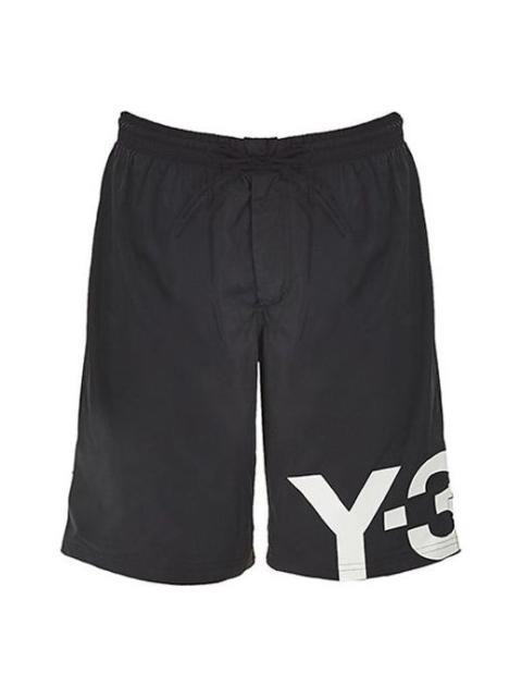 adidas Y-3 Large Logo Swim Shorts 'Black White' FS4484