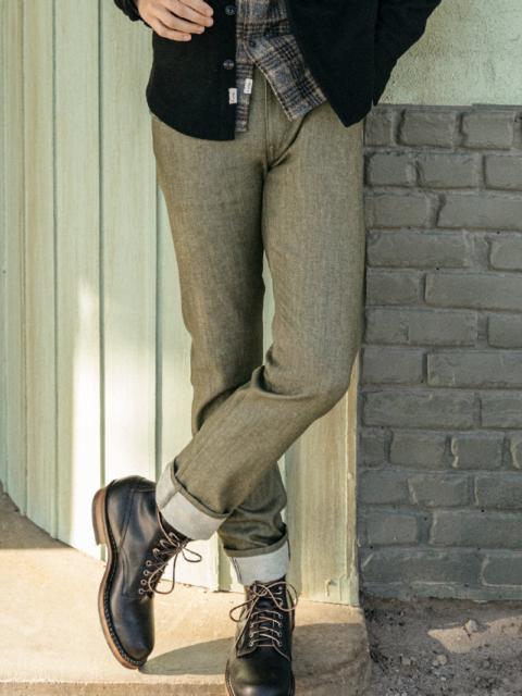 The Pen Slim - Dark Green Raw 10.5oz Selvedge