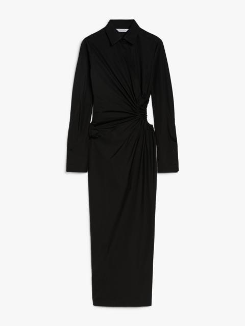 ETERE Cotton-poplin fitted dress