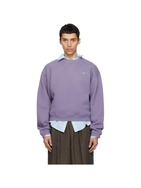 Purple Script Crewneck Sweater
