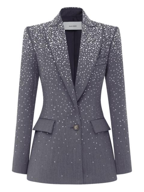 crystal-embellished single-breasted blazer