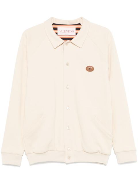 piqué bomber jacket