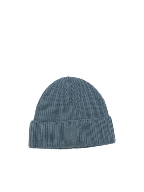 ribbed logo beanie