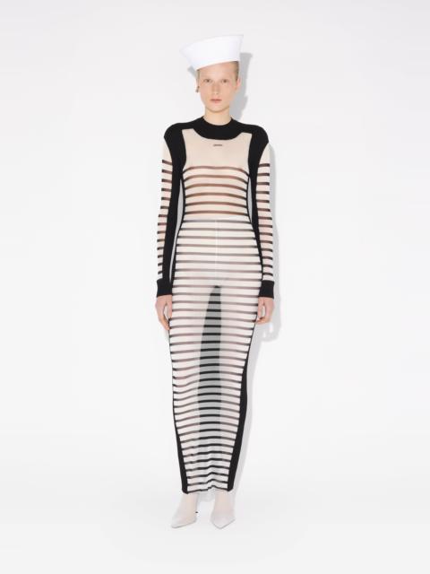 THE LONG BI-MATERIAL MARINIÈRE DRESS
