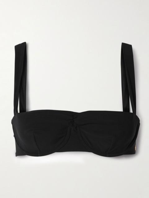 La Sirene underwired balconette bikini top Black