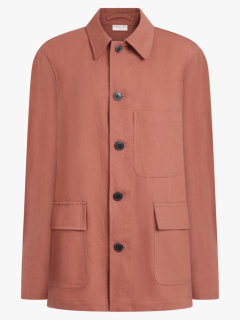BUTTON FRONT JACKET | BRIQUE RED