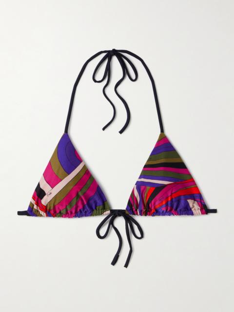 Printed Triangle Bikini Top