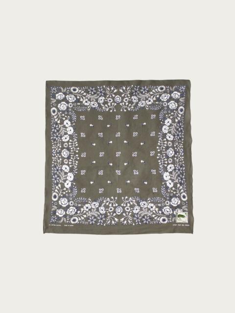 Fastcolor Selvedge Bandanna (CHURCHILL GARDEN) 15x15 - Khaki