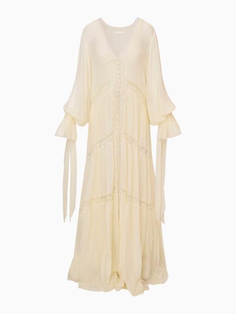 Lyvienne Chiffon Lace Maxi Dress