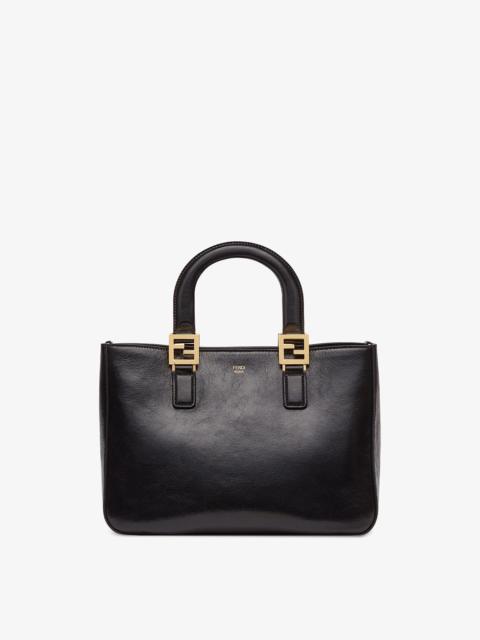 Black leather bag