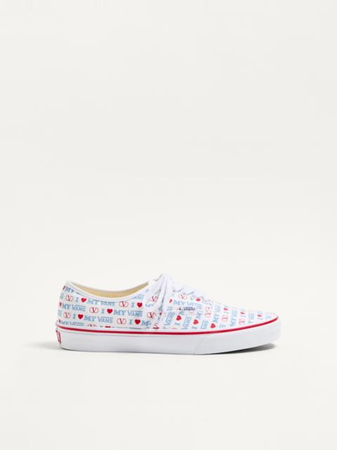 VALENTINO GARAVANI AND VANS LOW-TOP TRAINER IN VALENTINO VANS LOVE PRINT FABRIC