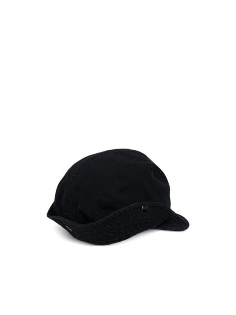 black bucket hat