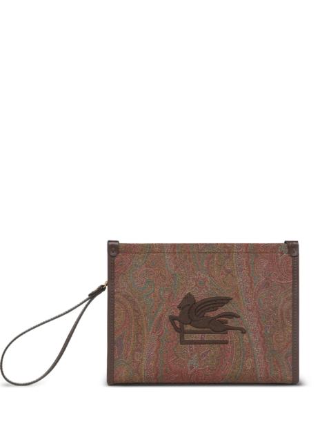 Etro Arnica Pegaso-embroidered Clutch Bag