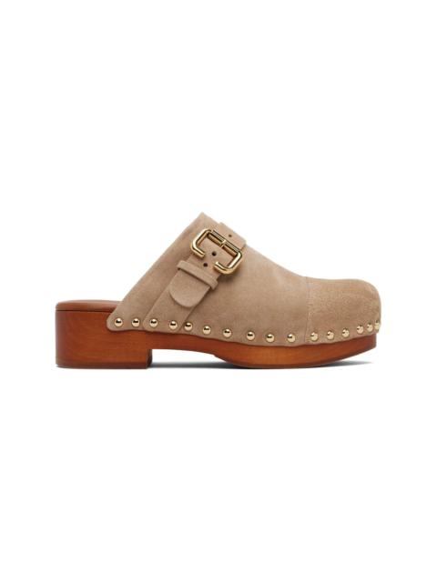 Taupe Jeannette Clogs