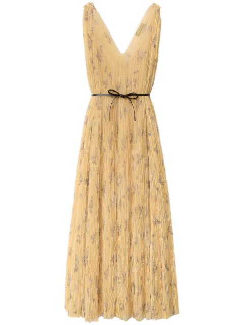 tie-fastening midi dress