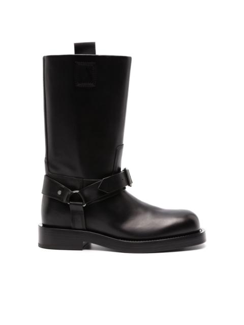 buckled leather boots