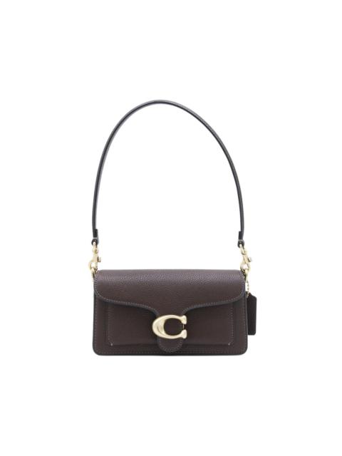 C-buckle leather shoulder bag