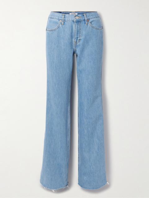 The Californian Frayed Mid-rise Flared Jeans