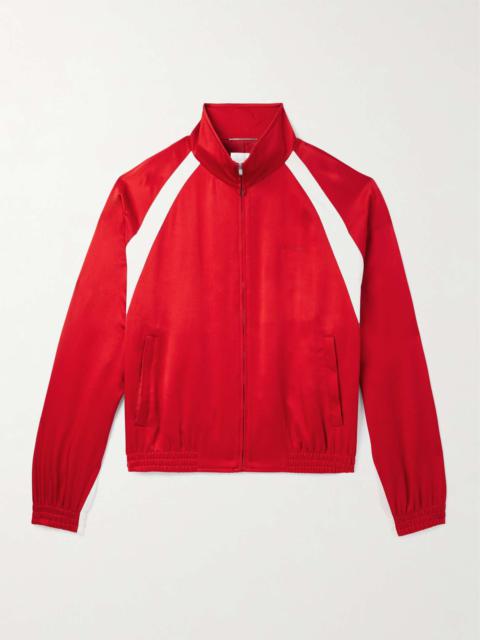 Striped Satin Track Jacket