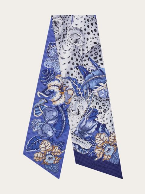 Cheetah print silk bandeau