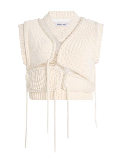 Tortoise Cotton-Blend Vest ivory