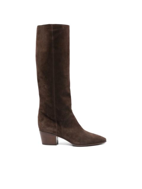50mm suede leather knee-high boots