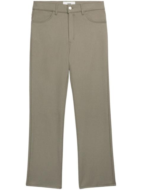 wool straight-leg trousers