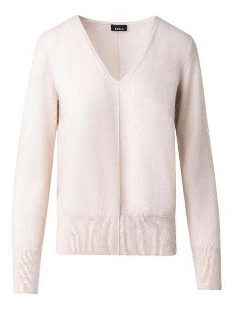 V-neck panelled sweater