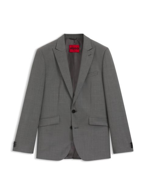 EXTRA-SLIM-FIT JACKET IN VIRGIN-WOOL DOBBY