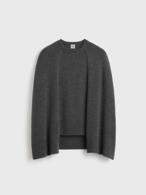 Crew cape knit dark grey