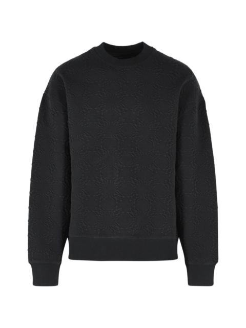 embossed pattern sweatshirt