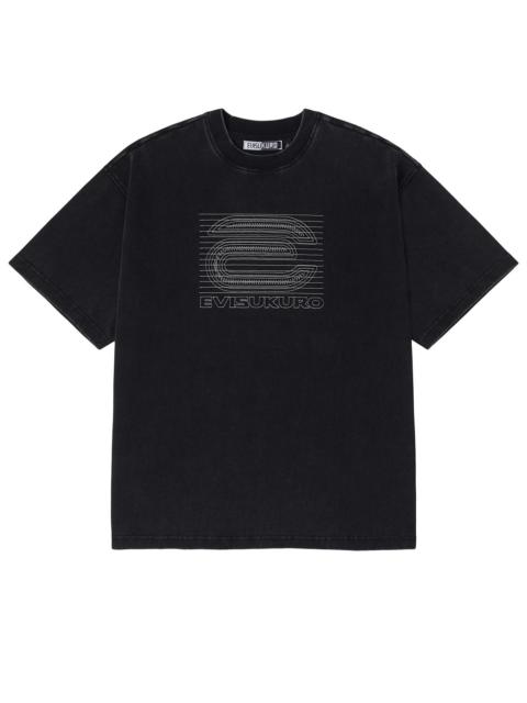 EVISUKURO E Logo Glow-in-the-dark Embroidery Loose Fit T-shirt
