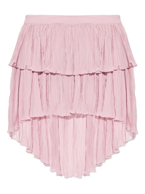ruffled asymmetrical skirt