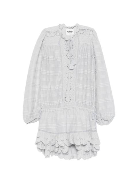 Preya ruffled cotton mini dress