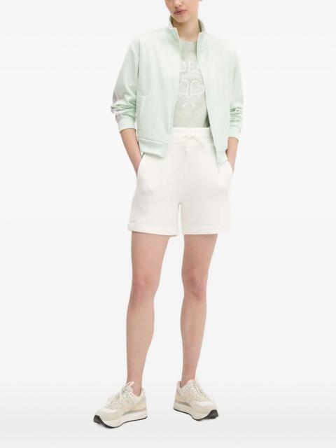 stripe-detail zip-up sweatshirt