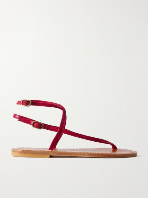 Abako Lizard-effect Leather Sandals