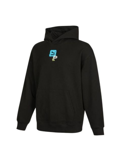 PUMA Oversize Trend Graphic Logo Hoodie 'Black' 536061-01