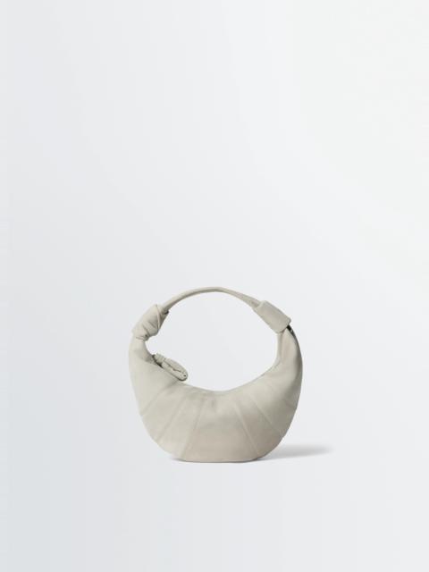 MINI FORTUNE CROISSANT BAG IN ALPACA NUBUCK LEATHER
