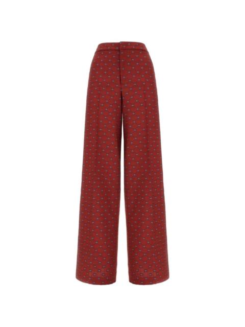 button detail pleated trousers
