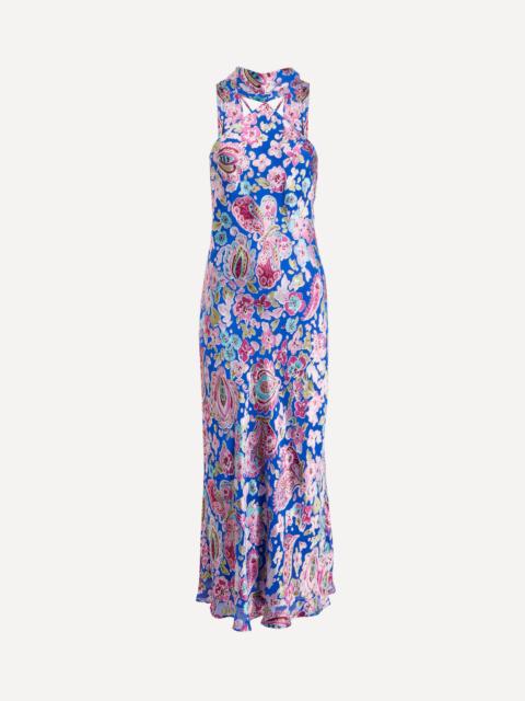 Hayley Silk-Satin Devoré Midi Dress