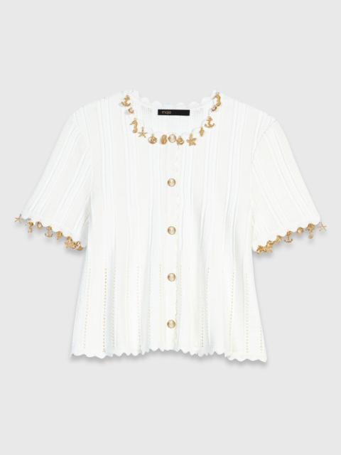 Gold jewellery cardigan