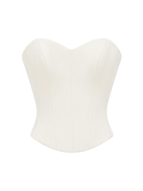 Wool Suiting Corset Top off-white