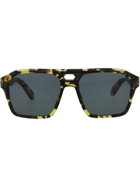 Philipp Plein Aviator-Frame Acetate Sunglasses Havana Smoke (SPP072M-57-0709)